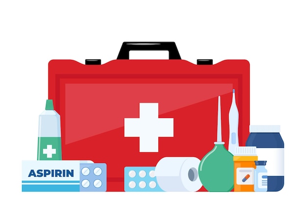 First Aid Kit for ambulance emergency vehicle office travel Medical help items
