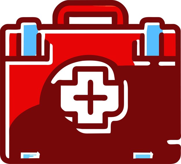 Vector first aid kit box or first aid icon