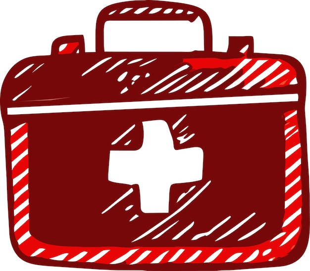 Vector first aid kit box or first aid icon