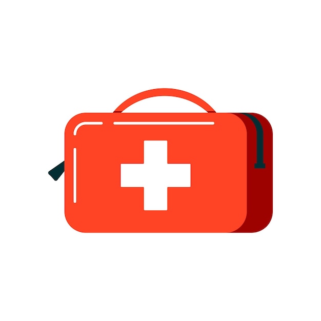 First aid kit box icon isolated on white background