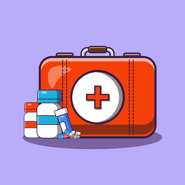 Premium Vector | First aid kit cartoon design