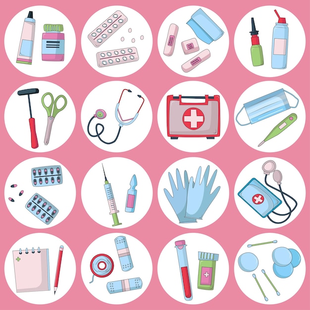 First aid kit Equipment and medicines for emergency medical care