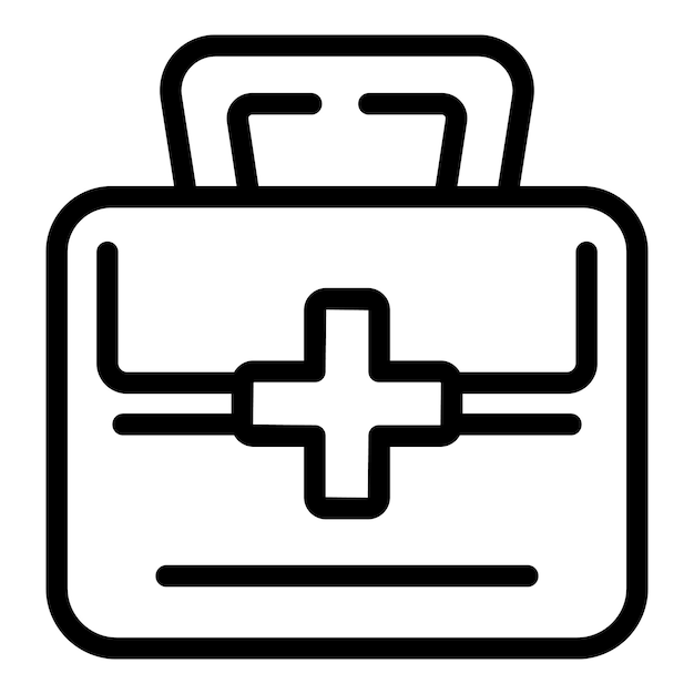 First aid kit icon outline vector Beach holiday Sea fun
