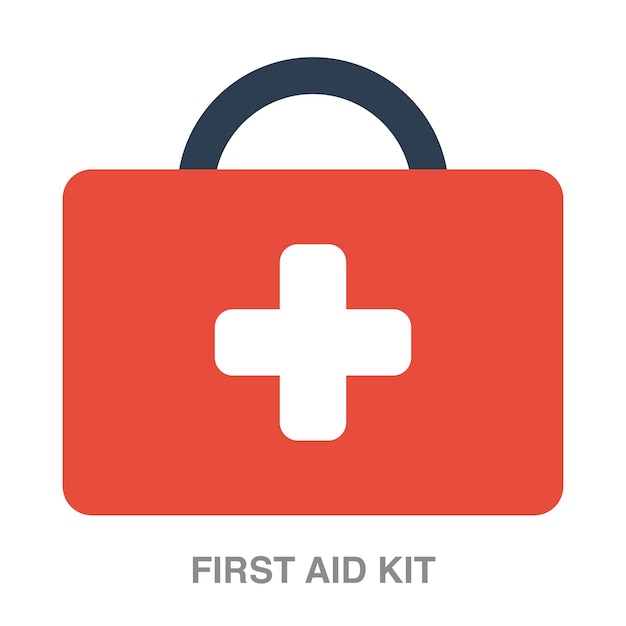 Vector first aid kit illustration on transparent background