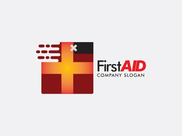 дизайн логотипа аптечки с шаблоном буквы f для медицинских компаний и брендов
