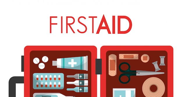 First aid kit medical health