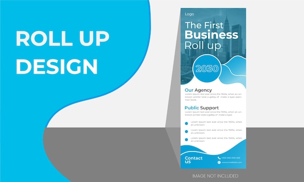 The first business Roll up Banner Design