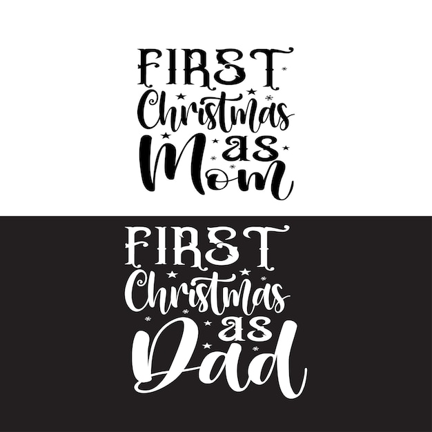 First Christmas as Mom and dad Design.Family Christmas Shirts