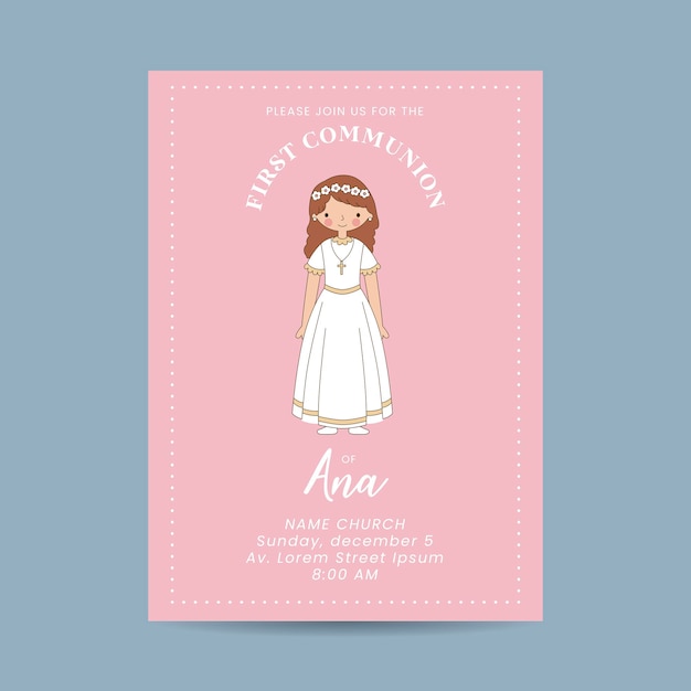 First communion card