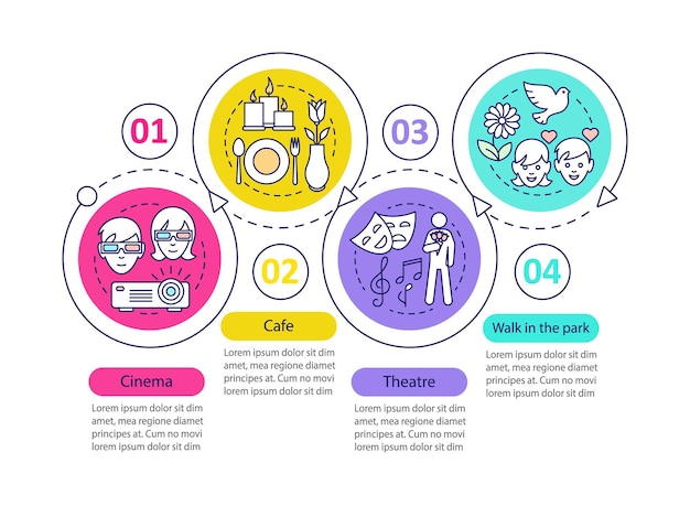 First date vector infographic template