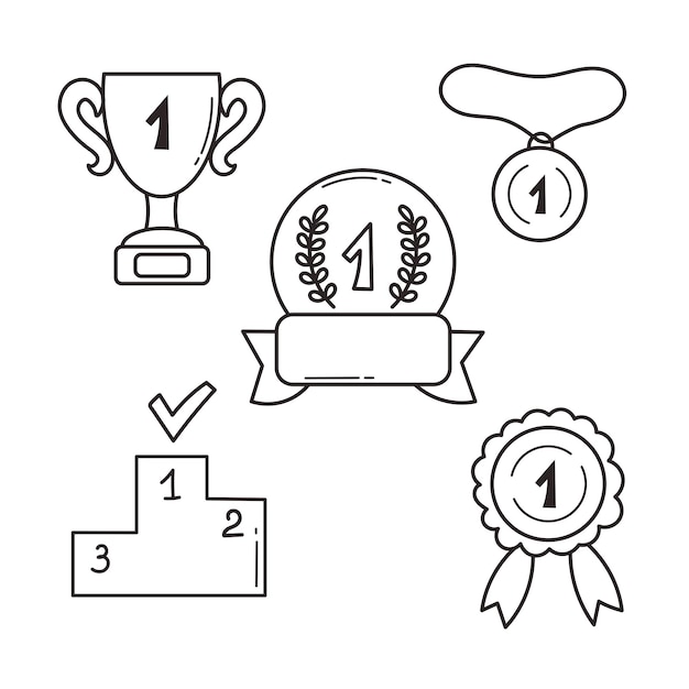 1위 기념일 로고 세트