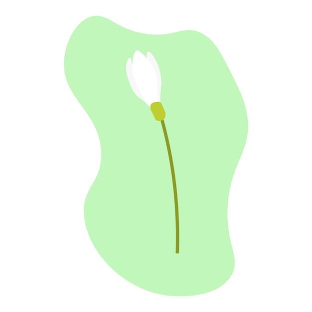 The first snowdrops vector illustration