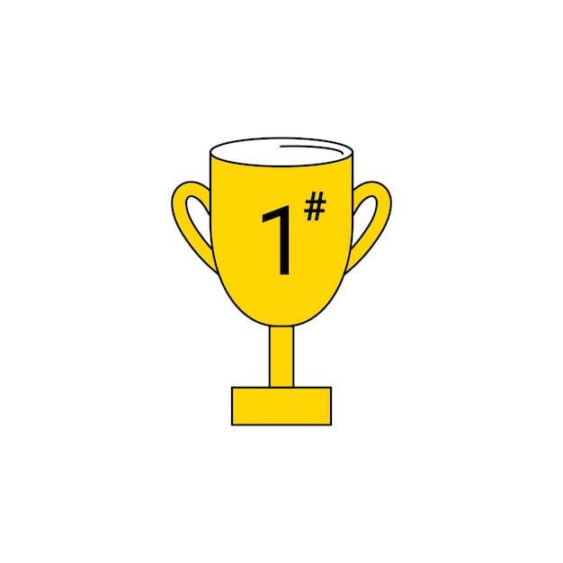 First Winner cup icon colored symbol Premium quality isolated championship element in trendy style