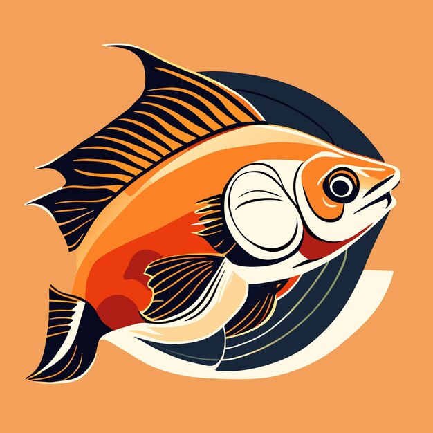 Fisch von der Seite vector illustration flat