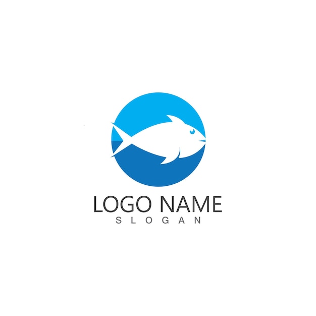 Fish abstract logo template