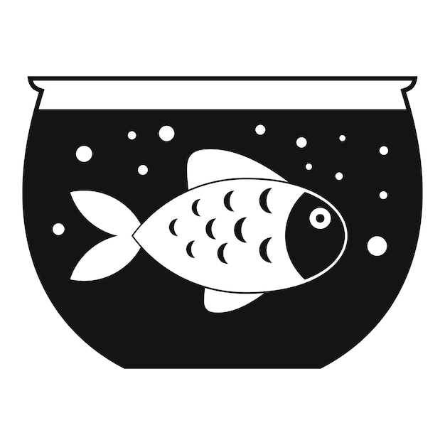 Fish aquarium icon Simple illustration of fish aquarium vector icon for web design isolated on white background