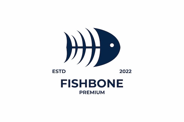 Fish bone logo design template