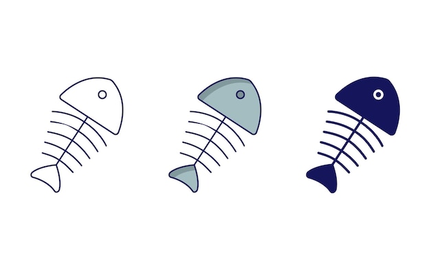 Fish Bone vector icon