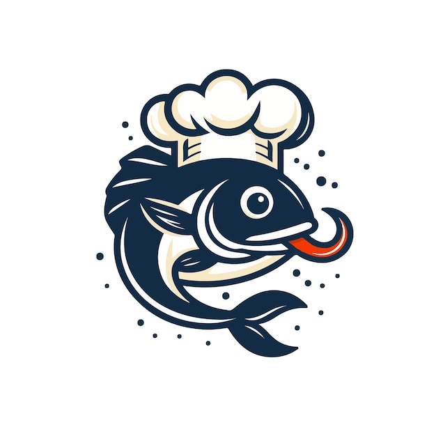 Vector fish chef ai generated image