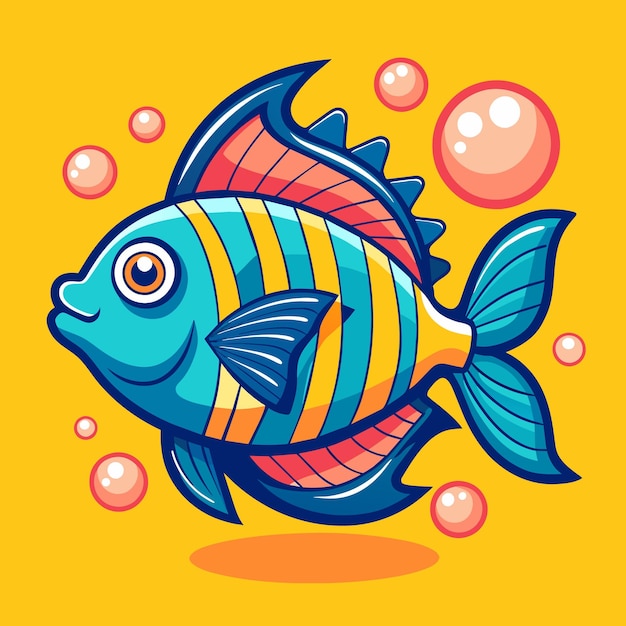 Fish cute pet vector eps