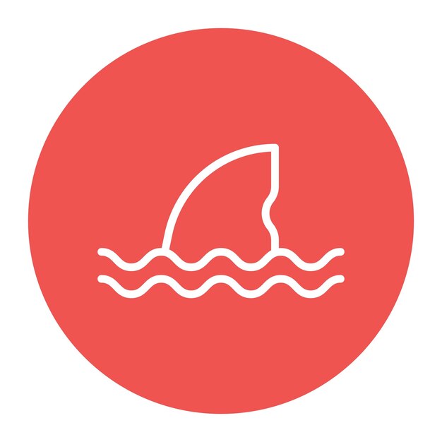 Vector fish fin icon vector image can be used for fish and seafood