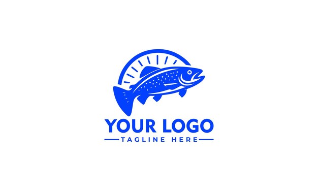 Fish and fishing logo design vector pike fish fishing emblem isolated detailed pike vector logo hand