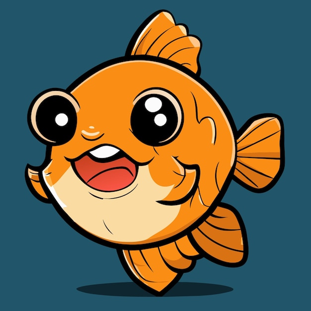 Vector fish game character collection flat vector art