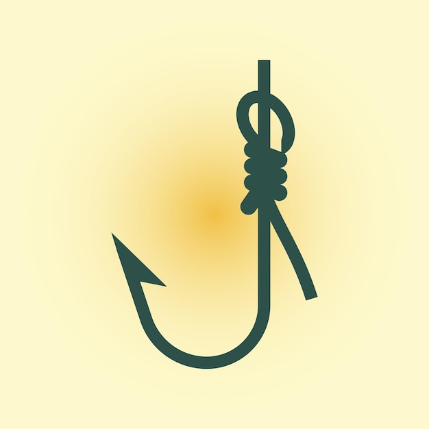 fish hook trendy icon superb abstract vector illustration colorful artwork lovely design