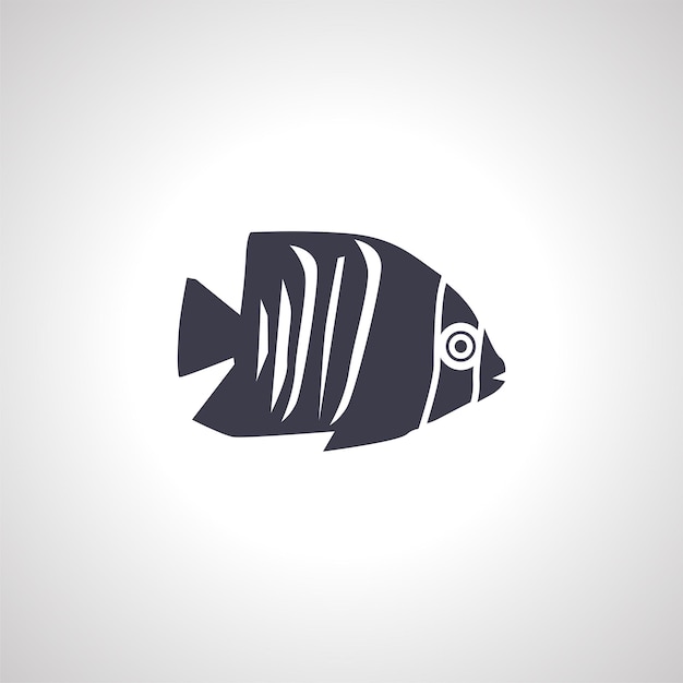 Fish icon exotic fish isolated icon