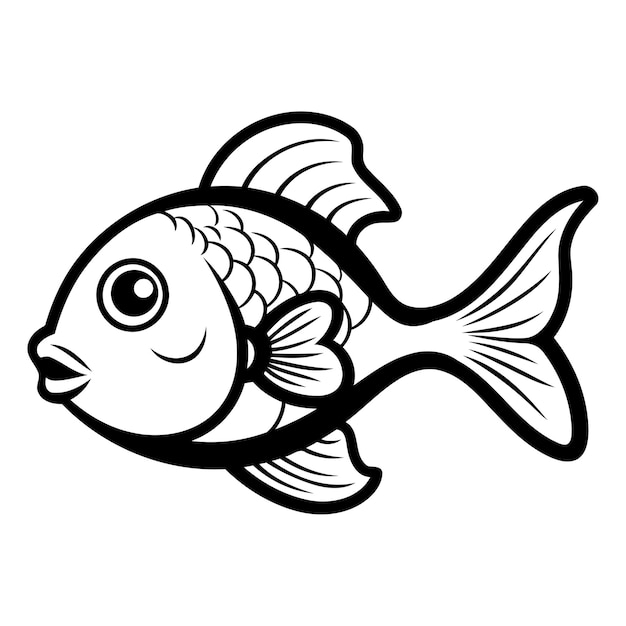 Fish icon of a fish on a white background