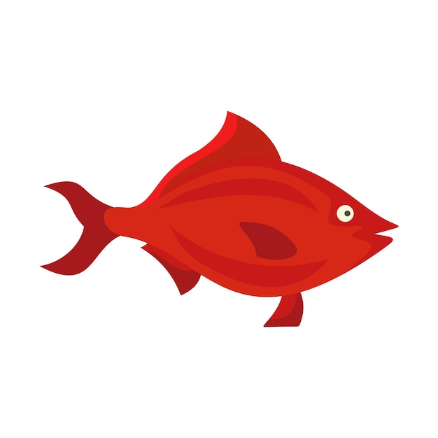 Fish icon Flat illustration of fish vector icon for web