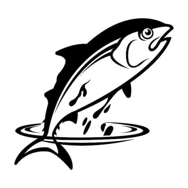 Fish icon logo vector design template