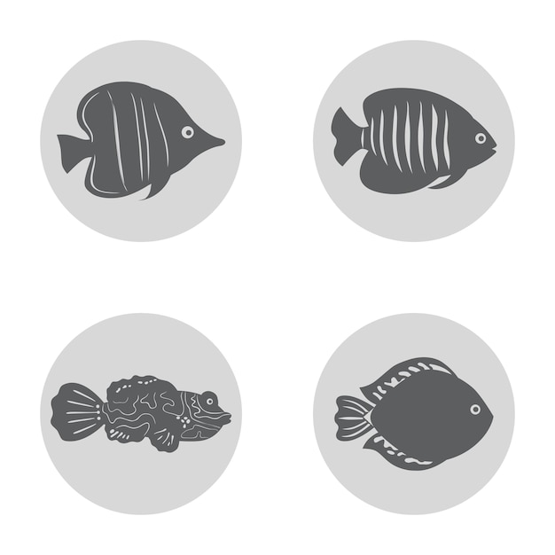 Fish icon set