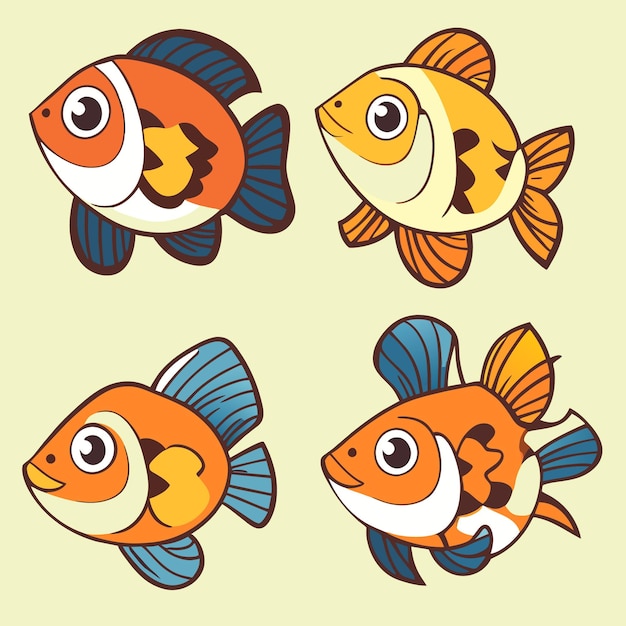 Fish icons for designers