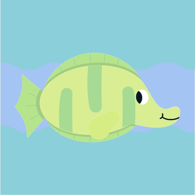 魚のイラストベクトルイラスト子キャラクター魚の描画カラフルな魚