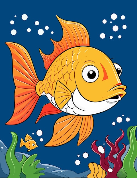 Fish Illustration Under the sea