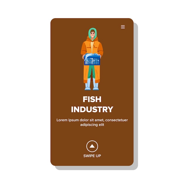 Fish industry vector