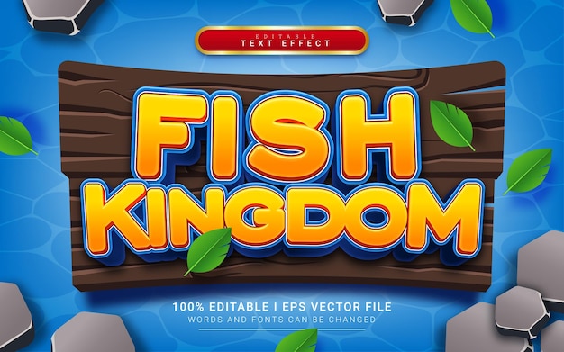 Fish kingdom text effect