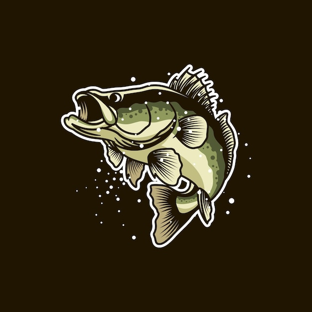 Vector fish logo design illustration