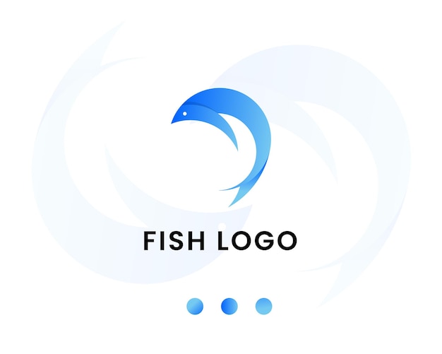 Modello di progettazione del logo di pesce