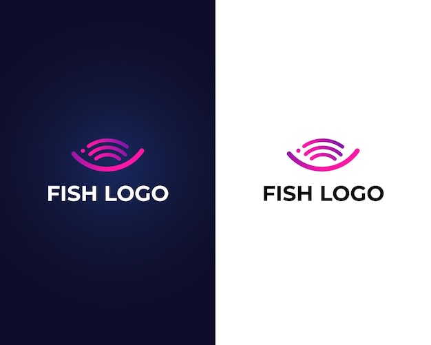 Modello di progettazione del logo di pesce