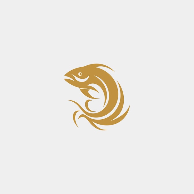 Fish logo design vector template