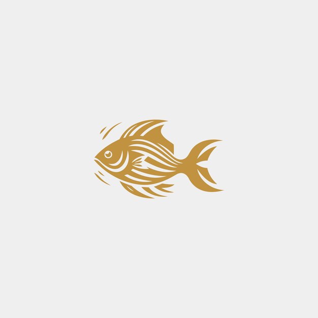 Fish logo design vector template