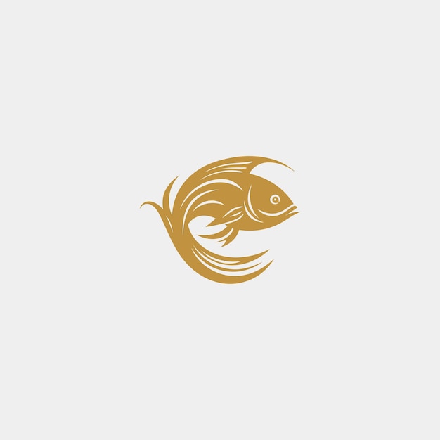 Vector fish logo design vector template