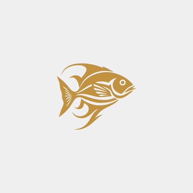 Vector fish logo design vector template