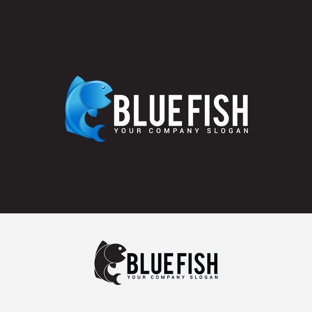 Fish logo design vector template