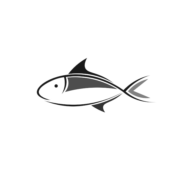 Pesce logo emblema icona creativa design animale