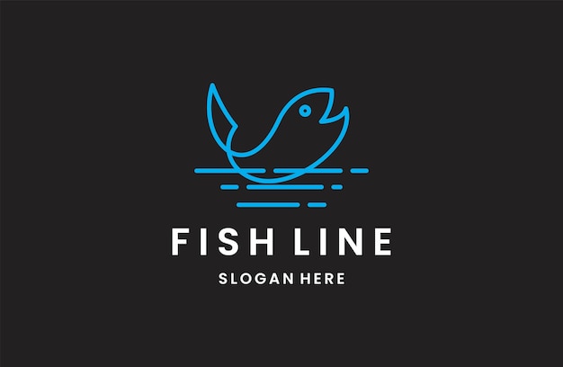 Fish logo icon design template vector illustration