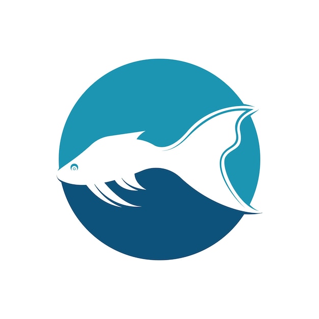 Fish logo icon template creative