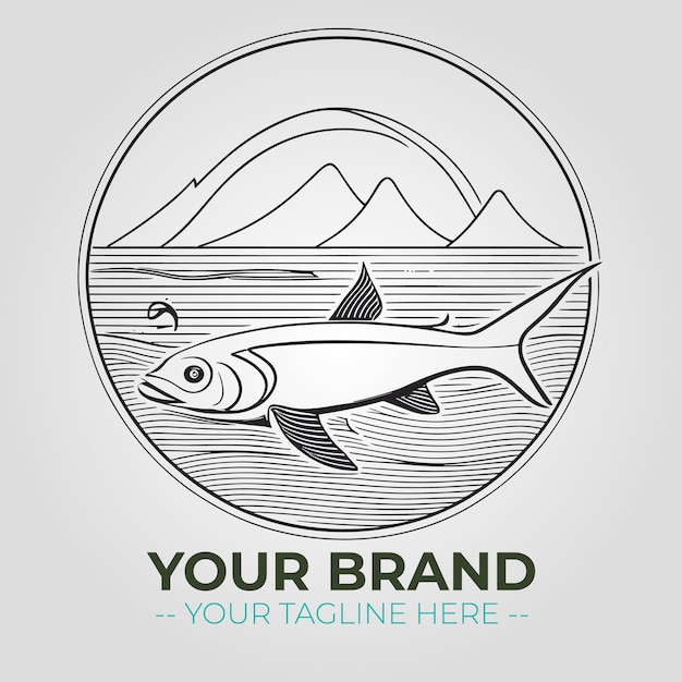 Vector fish logo a logo for seafood restaurant and brand